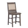 Willow Upholstered Counter Height Chair (Distressed Gray) (Set of 2)