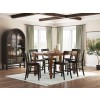 Basinger Counter Height Dining Room Set w/ Black Chairs
