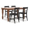 Basinger Counter Height Dining Room Set w/ Black Chairs
