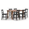 Basinger Counter Height Dining Room Set w/ Black Chairs