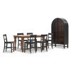 Basinger Counter Height Dining Room Set w/ Black Chairs