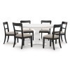 Basinger Round Dining Room Set w/ Black Upholstered Chairs
