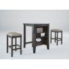 Tapas 3-Piece Counter Height Dining Room Set (Weathered Pepper)