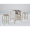 Tapas 3-Piece Counter Height Dining Room Set (Antique White)