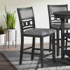 Amherst Counter Height Fabric Cushion Chair (Grey) (Set of 2)