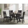 Amherst Dark Dining Room Set w/ Faux Leather Chairs