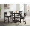Amherst Dark Counter Height Dining Set w/ Faux Leather Chairs
