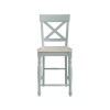 Darcy Green Counter Height Chair (Set of 2)