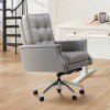 Prestige Verona Grey Leather Desk Chair