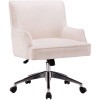 DC504 Series Himalaya Ivory Fabric Desk Chair