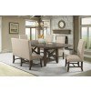 Franklin Dining Room Set w/ Upholstered Chairs and Settee