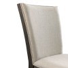 Dapper Round Dining Room Set w/ Grady Fabric Back Chairs (Walnut)