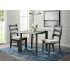 Martin 3-Piece Drop Leaf Dining Room Set (Grey/ Black)