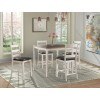Martin 5-Piece Counter Height Dining Set (Brown/ White)