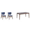 Bevis Dining Room Set w/ Blue Chairs
