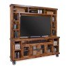 Industrial 84 Inch Entertainment Center (Fruitwood)
