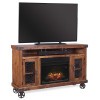 Industrial 62 Inch Fireplace Console (Fruitwood)