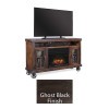 Industrial 62 Inch Fireplace Console (Ghost Black)