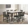 Nash 7-Piece Counter Height Dining Room Set (White Top)