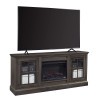 Churchill 76 Inch Fireplace Console (Ghost Black)