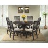 Stone Round Dining Room Set w/ Ladder Back Chairs