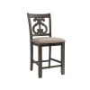 Stone Counter Height Swirl Back Side Chair (Set of 2)
