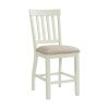 Stone Counter Height Slat Back Side Chair (White) (Set of 2)
