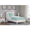 Aprilyn White Youth Platform Bed w/ Bookcase Headboard