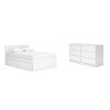 Onita Queen Panel Platform Bedroom Set w/ 2 Side Storage Bed