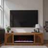 Eclipse Bourbon Oak 81-inch Super Fireplace Console