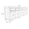 Edinburg Driftwood 90-inch Console