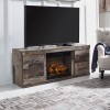 Derekson Large TV Stand w/ Fireplace