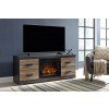 Harlinton Large TV Stand w/ Infrared Fireplace