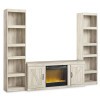 Bellaby Entertainment Center w/ Glass and Stone Fireplace