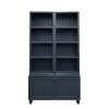 Fairfield Denim Blue 86-inch Cabinet Bookcase