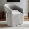Tresa Light Gray Dining Arm Chair w/ Casters