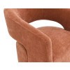 Tresa Rustic Orange Dining Arm Chair w/ Casters