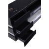 Terni Black TV Stand w/ Fireplace and 2 Side Tables