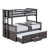 University Stain Gray Twin over Full Bunk Bed