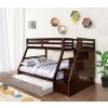 Ellington Espresso Twin over Full Bunk Bed