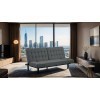 Bellevue Dark Gray Futon Sofa