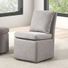 Broager Light Gray Side Chair w/ Casters