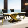 Palazzo Gold and White Dining Room Set