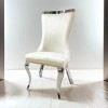 Basilicata Chrome and White Dining Room Set