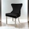 Portanova Black and Chrome Side Chair (Set of 2)