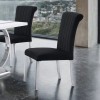 Holstebro Black Silver Frame Side Chair (Set of 2)
