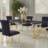 Horley Gold and Black 80-inc Dining Room Set w/ Gold Frame