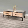 Lakeside Black and Natural Cocktail Table