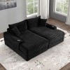 Tavedestrand Black Double Chaise Sofa