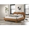 Finamore Terracotta Upholstered Brown Bed